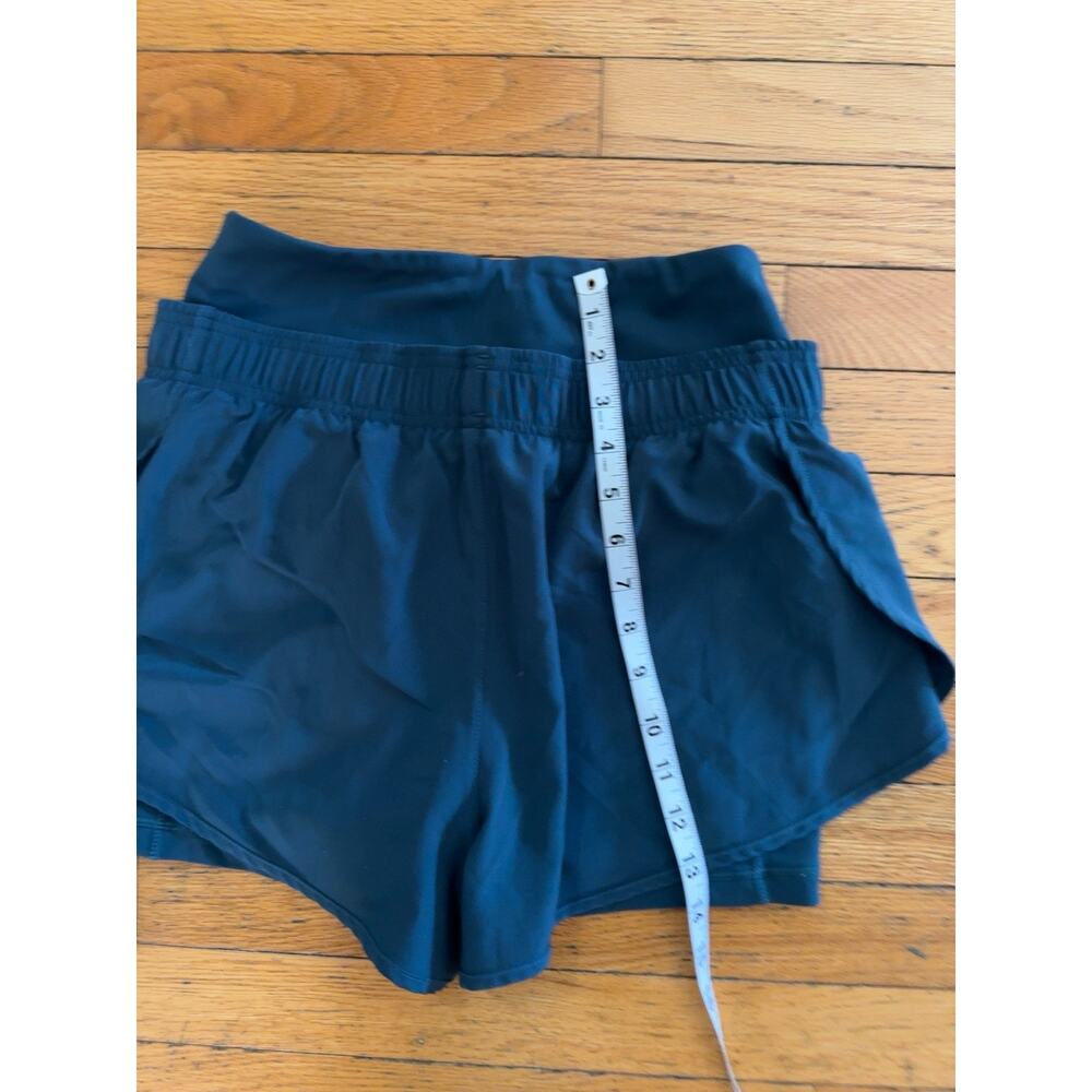Savvi Womens Small Athletic Running Shorts Built In Liner Blue Workout Gym - Picture 5 of 5